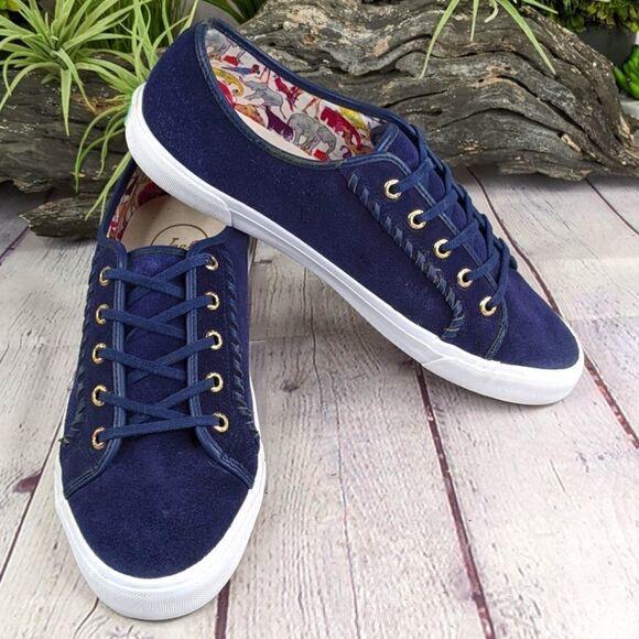 Jack Rogers Carter Suede Lace Up Water Resistant Sneakers - Picture 1 of 10